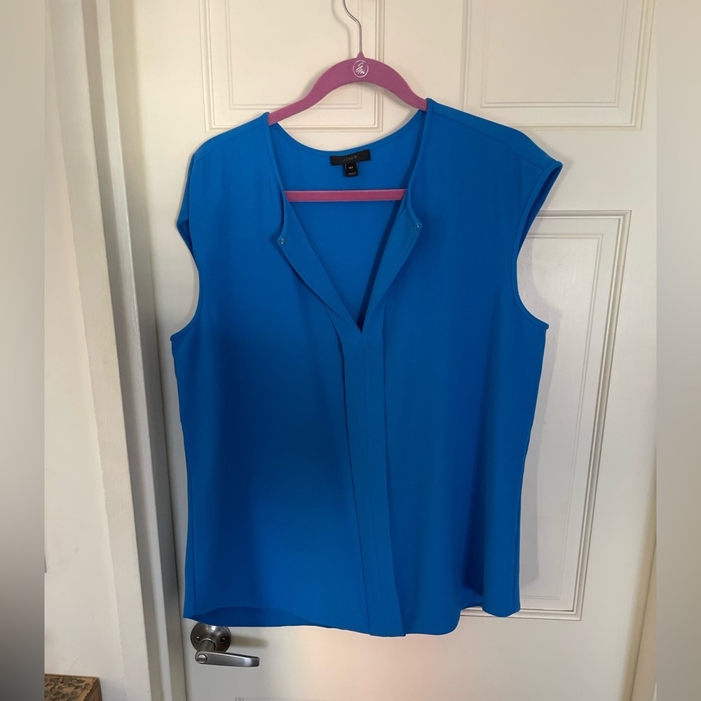 J. Crew blue shirt sleeve blouse